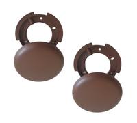 Set di 2 scatole di derivazione per lampade Ø 100 mm - scatola da soffitto ultra piatta & baldacchino marrone, scatola di giunzione per attacco lampada, rosetta da soffitto, altezza 1,5 cm