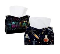 Set di 2 scatole per fazzoletti, per prodotti chimici e scientifici, dispenser di tovaglioli per il viso, per bagno, cucina, camera da letto, ufficio, hotel