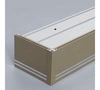 Set di 2 scatole per tende da soffitto 3 in 1 con binario integrato, resistenti alla polvere, lunghezza 350 cm, design elegante bianco per la decorazione della casa e facile installazione