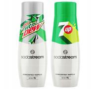 Set di 2 sciroppi per bibite dietetiche SODASTREAM 7Up + Mountain Dew.