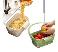 Set di 2 scolapiatti per lavello da cucina, pieghevoli, da appendere | Supporto per lavello, scolapiatti per la pulizia delle verdure e spazzole sul rubinetto, casa, caffetteria e