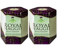 Set di 2 Scozzese Royal Haggis con Cervo Regali di Cibo Scozzese Piatto Nazionale Scozzese
