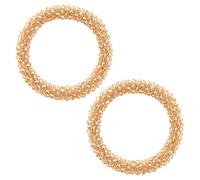 Set di 2 scrunchie capelli rhinestone cravatte cristallo per festa | Elastici per coda di cavallo con perline scintillanti, adatti per tutti i giorni, feste e occasioni speciali.