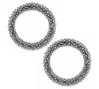 Set di 2 scrunchie per capelli rinestone, legami di cristallo per festa | Elastici per coda di cavallo con perline scintillanti, adatti per tutti i giorni, feste e occasioni speciali.