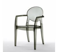 2 Poltrona Con Braccioli Fumè Igloo di Scab Design in Policarbonato Soggiorno