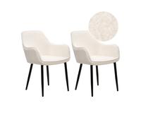 Set di 2 sedie da pranzo ALDEN Bianco Bouclé