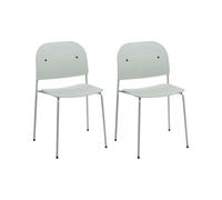 Set di 2 sedie da pranzo e da cucina con seduta in materiale sintetico e struttu