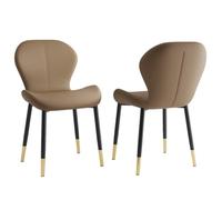 Set di 2 sedie da pranzo imbottite con gambe in metallo, design moderno e confortevole per sala da pranzo
