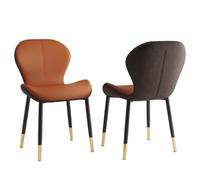 Set di 2 sedie da pranzo imbottite con gambe in metallo, design moderno e confortevole per sala da pranzo