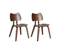 Set di 2 sedie da pranzo in gomma con struttura in legno Mobili da cucina per la