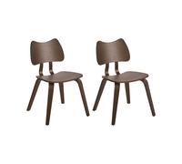 Set di 2 sedie da pranzo in gomma con struttura in legno Mobili da cucina per la