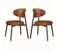 Set di 2 sedie da pranzo in legno massello, comode sedie imbottite, eleganti sedie per il tempo libero ad angolo, mobili moderni per la casa.