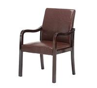 Set di 2 sedie da pranzo moderne con gambe in legno, con schienale confortevole, per casa, studio, tempo libero, hotel, colore: marrone