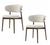 Set di 2 sedie da pranzo moderne in legno massello metà secolo per cucina e sala da pranzo, soluzioni di seduta eleganti, resistenti e confortevoli
