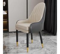 Set di 2 sedie da pranzo moderne metà secolo in ecopelle, con braccioli imbottiti, eleganti sedie per il tempo libero, per ristorante e soggiorno, capacità 181,4 kg