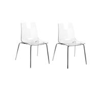 Set di 2 sedie da pranzo SILERTON Trasparente