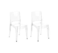 Set di 2 sedie da pranzo WESTBRIDGE Trasparente