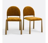 Set di 2 sedie imbottite, Delly Marrone TU
