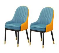Set di 2 sedie moderne con schienale alto in pelle PU, imbottite, per cucina e sala da pranzo, eleganti sedie per il tempo libero, per soggiorno, ufficio e altro ancora