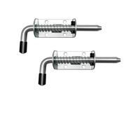 Set di 2 serrature, perno di bloccaggio a molla in ferro zincato professionale