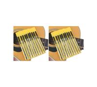 Set di 2 set di 10 lime per chitarra, capotasto, sella, battipenna, lima per liutaio