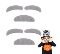 Set di 2 set di accessori per barba, sopracciglia artificiali, accessori per costume per anziani, travestimento personalizzato creativo, adatto per feste, carnevale e cosplay