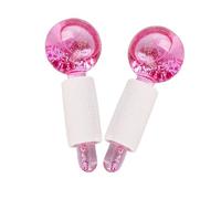 Set di 2 sfere rinfrescanti per il viso, per occhi e collo, per tonificare la pelle, ridurre il gonfiore, le occhiaie migliorano la circolazione sanguigna (rosa)