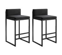Set di 2 sgabelli alti da bar in ferro e sedie da bancone per la colazione, per cucina, isola, moderne, sedie da bar per la casa, tavolo da pranzo