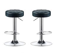 Set di 2 sgabelli da bar, altezza regolabile 60-80 cm, sgabelli da bancone in metallo con cuscino in spugna di pelle e base galvanizzata, diversi colori, supporto personalizzazione (colore: rosso
