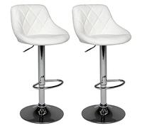 Set di 2 sgabelli da bar bianchi JASPER