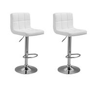 Set di 2 sgabelli da bar bianchi MIKE