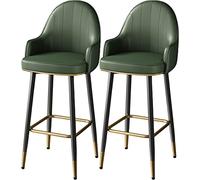Set di 2 sgabelli da bar girevoli imbottiti con schienale, 75 cm, in pelle sintetica, sedie da cucina per sala da pranzo, casa, bar, mobili moderni, comodi posti a sedere