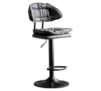 Set di 2 sgabelli da bar girevoli per colazione con morbido cuscino in tessuto tecnologico, moderni sgabelli da bar con schienale alto, regolabili in altezza, con molla a gas per cucina, bancone, sala