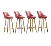 Set di 2 sgabelli da bar girevoli - schienale imbottito in velluto, altezza regolabile del bancone, elegante design girevole per cucina, sala da pranzo o bar, seduta confortevole