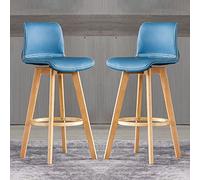 Set di 2 sgabelli da bar moderni regolabili in altezza 61 cm, gambe girevoli in legno, perfetti per cucina, colazione, sala da pranzo, bancone pub
