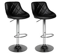 Set di 2 sgabelli da bar neri JASPER