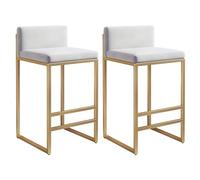 Set di 2 sgabelli da bar per cucina, sedie da bancone con schienale alto, in ferro battuto e per la colazione, decorazione moderna per la casa e la cucina