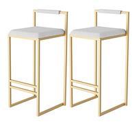 Set di 2 sgabelli da bar per sgabelli da bar per famiglie, sedie industriali altezza 82/92 cm, sedie da pub con poggiapiedi e schienale, sgabelli imbottiti in flanella per cucina per colazione e CAS