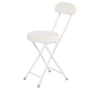 Set di 2 sgabelli da bar rotondi, pieghevoli, neri, portatili, imbottiti, per cucine, giardini e sale giochi, capacità 120 kg, altezza seduta 46 cm, design salvaspazio.