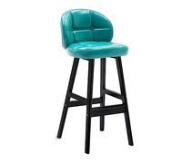 Set di 2 sgabelli da bar vintage in pelle PU con poggiapiedi, eleganti sedie da cucina e sala da pranzo, per la colazione, bar, decorazione della casa, set di 2 sgabelli da bar in legno