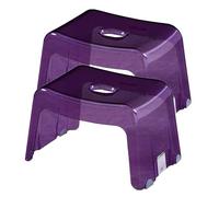 Set di 2 sgabelli impermeabili in acrilico per piccoli spazi, antiscivolo, design stabile, perfetti per arredamento moderno e spazi abitativi compatti