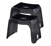 Set di 2 sgabelli impermeabili in acrilico per piccoli spazi, stabili e antiscivolo, perfetti per casa, cucina, sala da pranzo e bar, design moderno e facile da pulire
