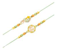 Set di 2 Shree Ram Rakhi per adulti unisex per fratello Raksha Bandhan regalo per fratello sorella Rakhi with You are My Hero magnete da frigorifero & Roli Tilak multicolore