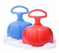 Set di 2 slitte - blu & rosso - per slittinamento e pattinare per bambini, slittino a paletta