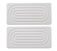 Set di 2 sottobicchieri in diatomite, tappetini assorbenti per cucina, bagno, portasapone, bevande, portabicchieri (21,6 x 10,6 cm, bianco, 2 pezzi)