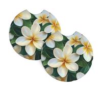 Set Di 2 Sottobicchieri Per Auto Beautiful Flower Scene Pattern Sottobicchieri Per Portabicchieri Per Auto Decorazioni Riutilizzabili Tappetino Per Bicchieri, Per Suv, Casa, Bar, 6.9cm