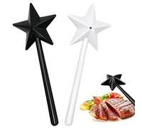 Set di 2 spargisale e pepe magico, con stelle, shaker ricaricabili con fori, per cucina e tavolo