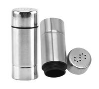 Set di 2 spargisale, sale e pepe, in acciaio inox, piccolo pepper shakers, dosatore di sale da chef, bottiglia di vetro per spezie, set di pepe ricaricabile, dispenser per pepe, set da viaggio