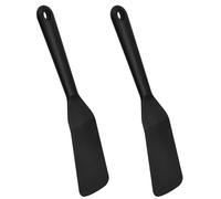 Set di 2 Spatola in Silicone, Spatole Antiaderenti in Silicone, Resistenza al Calore Leccapentola, Cucina Utensili, per Cucina Cuocere, Grigliare, Freír (nero)