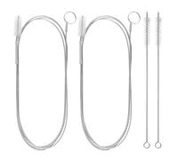Set di 2 spazzole di scarico flessibili, 150 cm, multifunzione, per tubi con foro di scarico, a spirale, per frigorifero, spazzola lunga per tubi con foro di scarico stretto